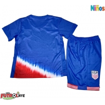 Camiseta Estados Unidos Visitante Equipación para niños Copa America 2024 manga corta (+ pantalones cortos)